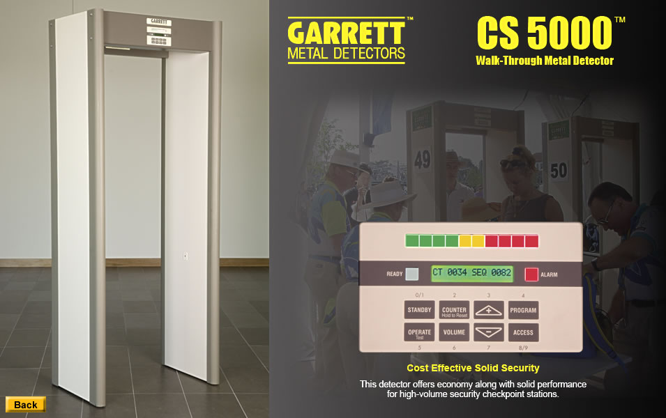 Garrett cs-5000 fémkereső kapu walk-through metal detector